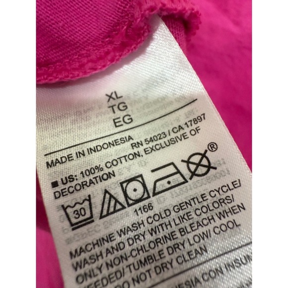 Old Navy Everywear Cut Out Cropped Tee 100% Cotton Hot Pink Size XL - Picture 7 of 8